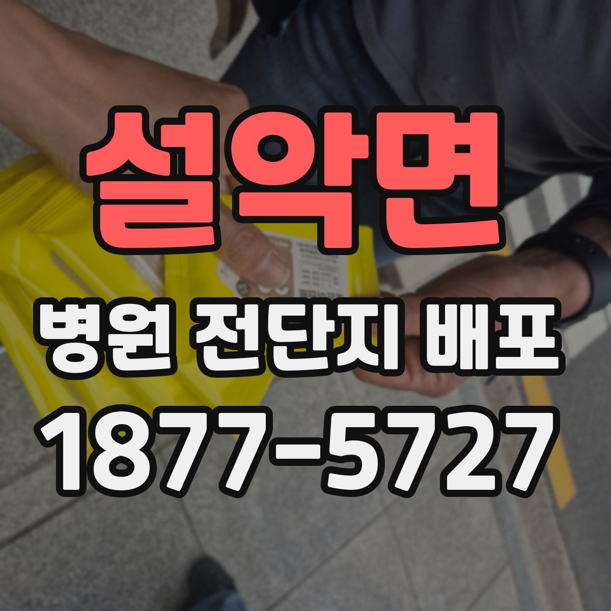 설악면 병원 전단지 배포