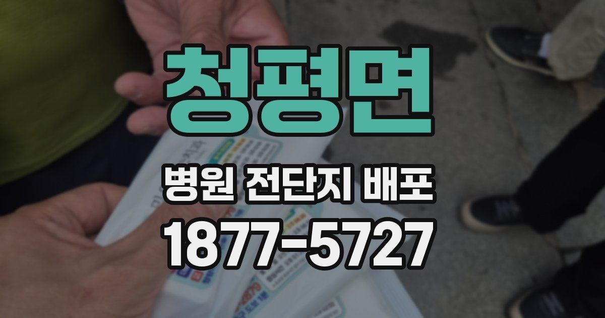 청평면 병원 전단지 배포