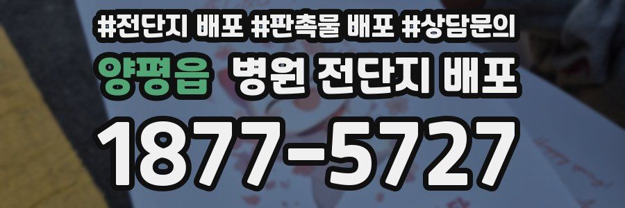 양평읍 병원 전단지 배포