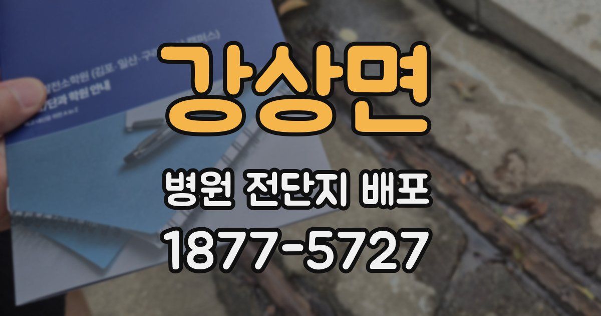 강상면 병원 전단지 배포