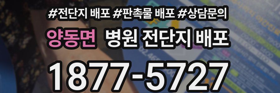 양동면 병원 전단지 배포