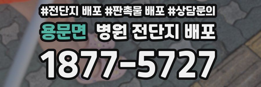 용문면 병원 전단지 배포