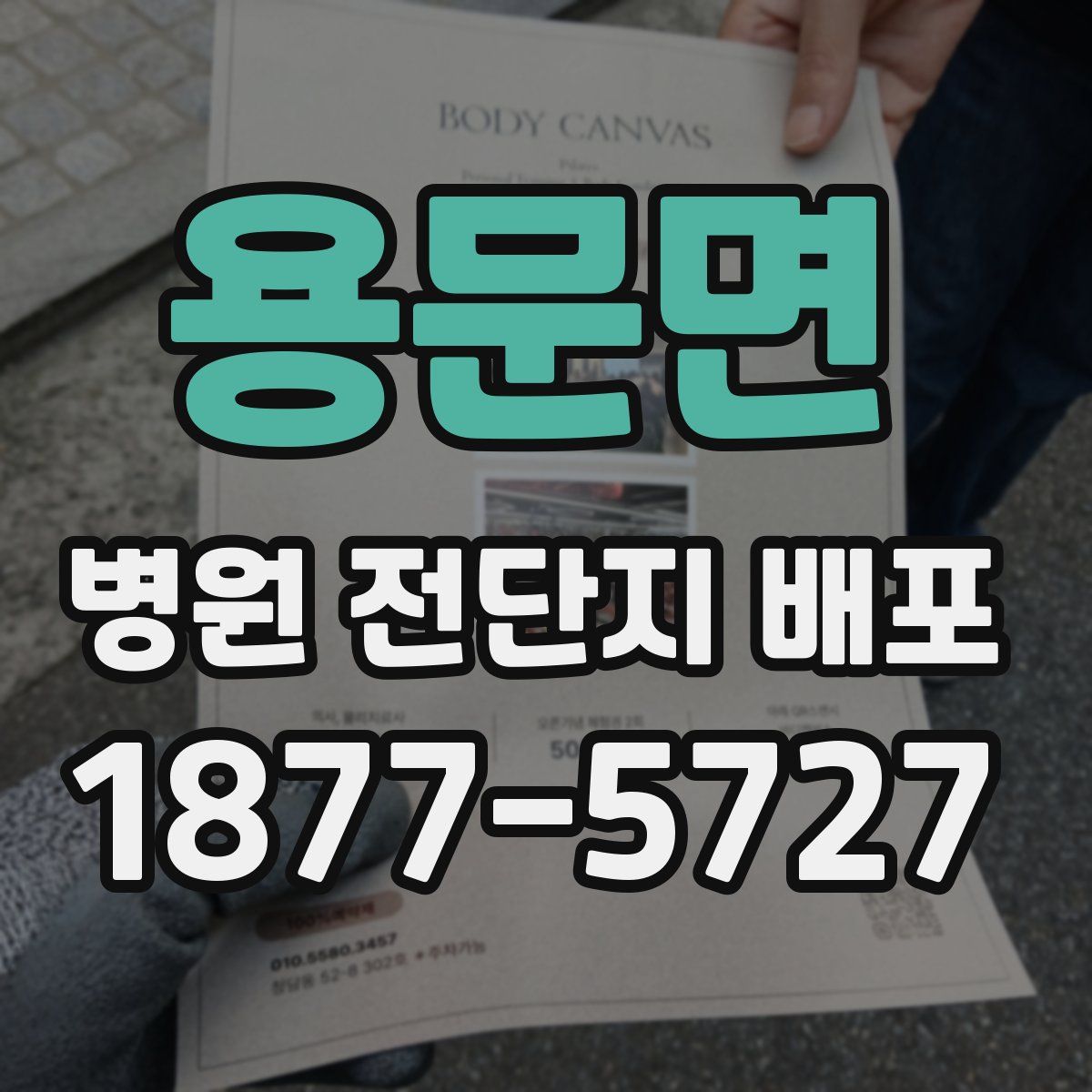 용문면 병원 전단지 배포
