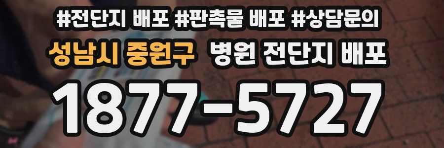 성남시 중원구 병원 전단지 배포