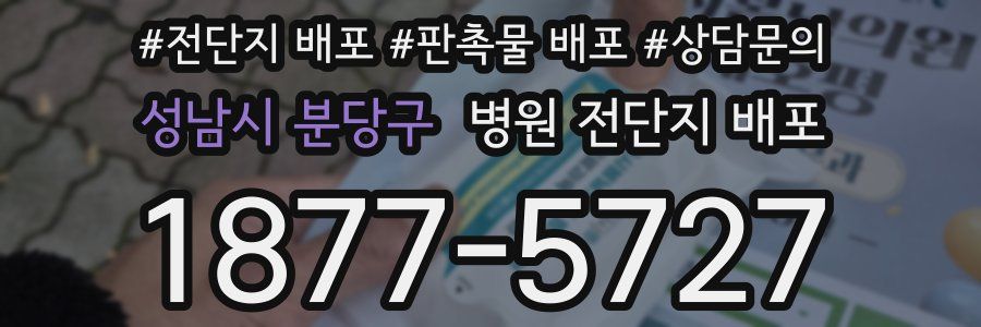성남시 분당구 병원 전단지 배포