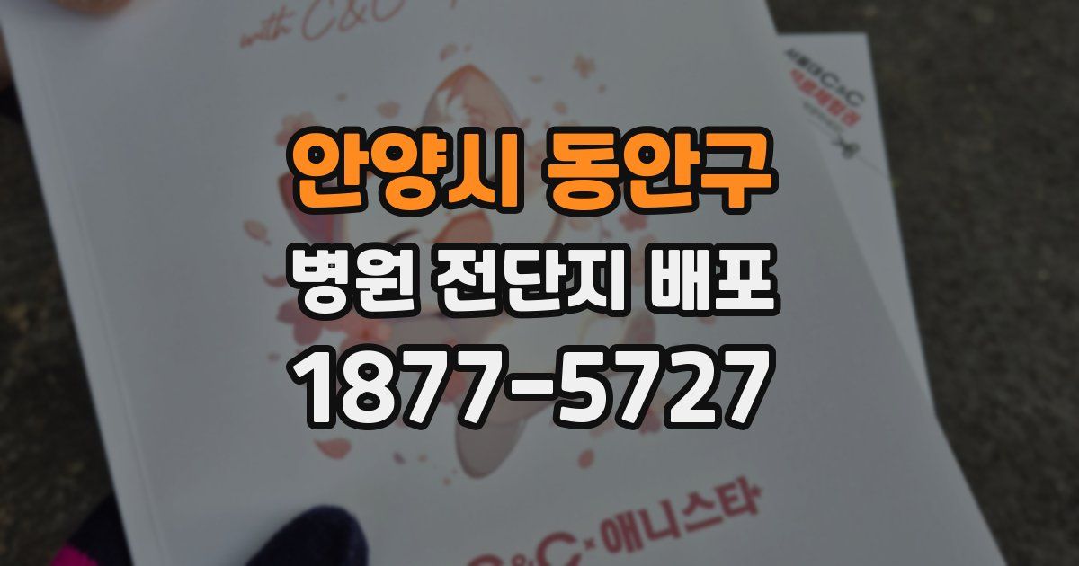안양시 동안구 병원 전단지 배포