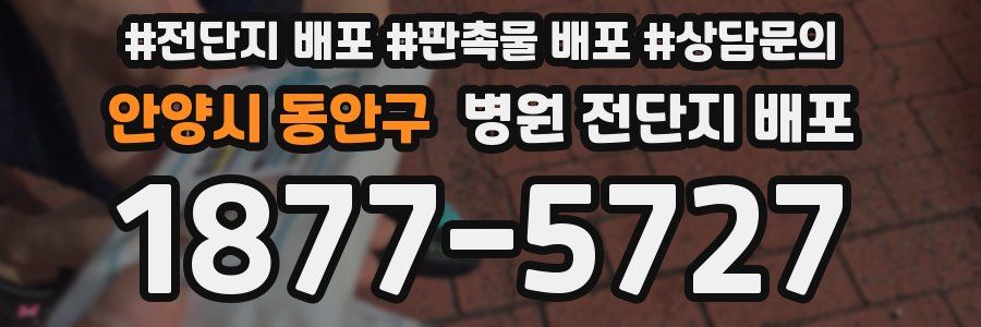 안양시 동안구 병원 전단지 배포