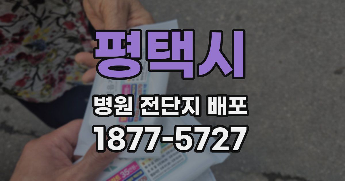 평택시 병원 전단지 배포