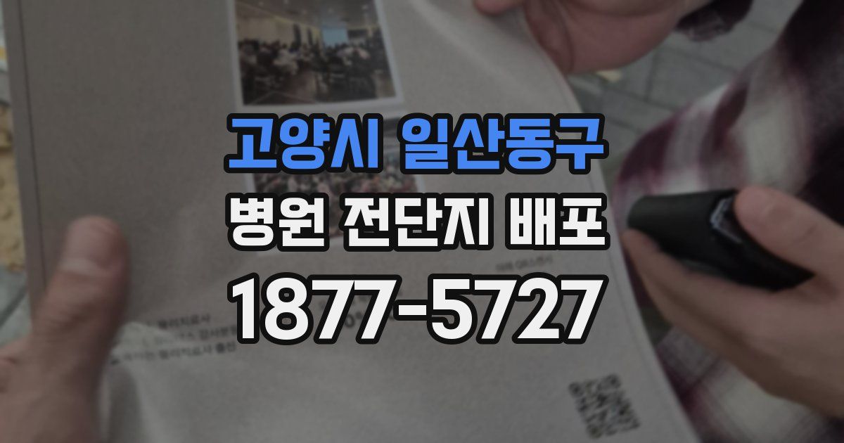 고양시 일산동구 병원 전단지 배포