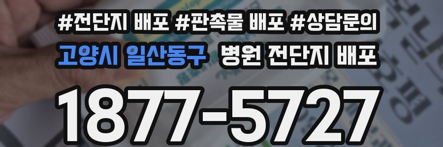 고양시 일산동구 병원 전단지 배포