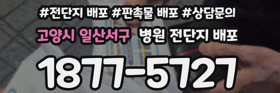 고양시 일산서구 병원 전단지 배포
