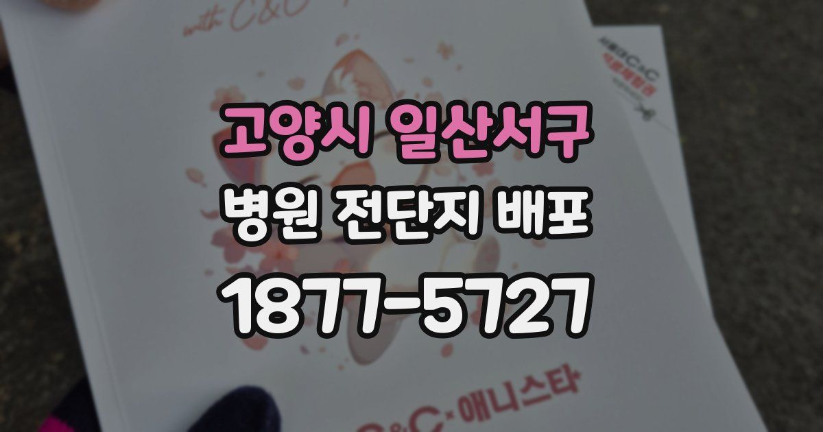 고양시 일산서구 병원 전단지 배포