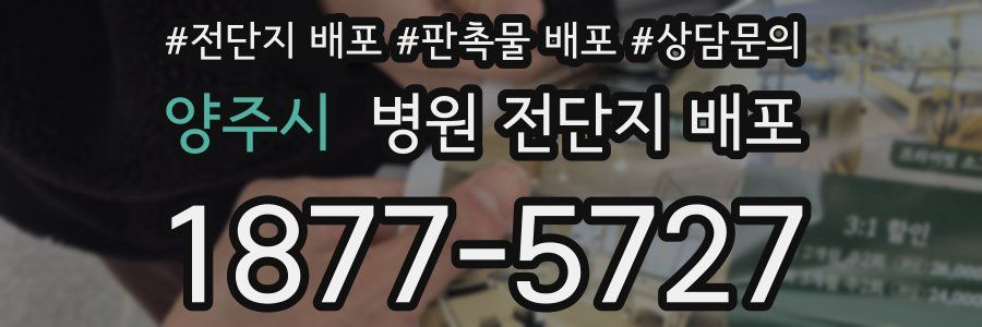 양주시 병원 전단지 배포