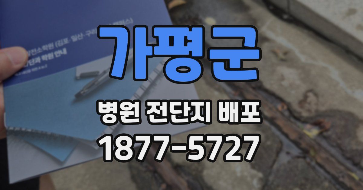 가평군 병원 전단지 배포