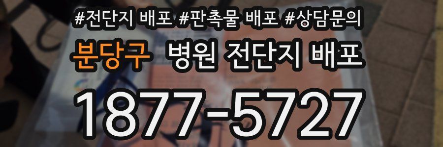 분당구 병원 전단지 배포