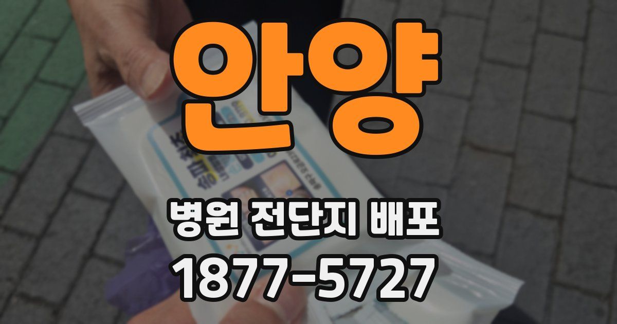 안양 병원 전단지 배포