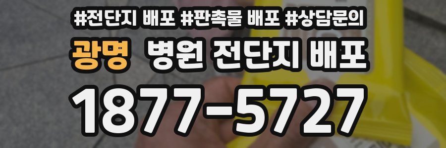 광명 병원 전단지 배포