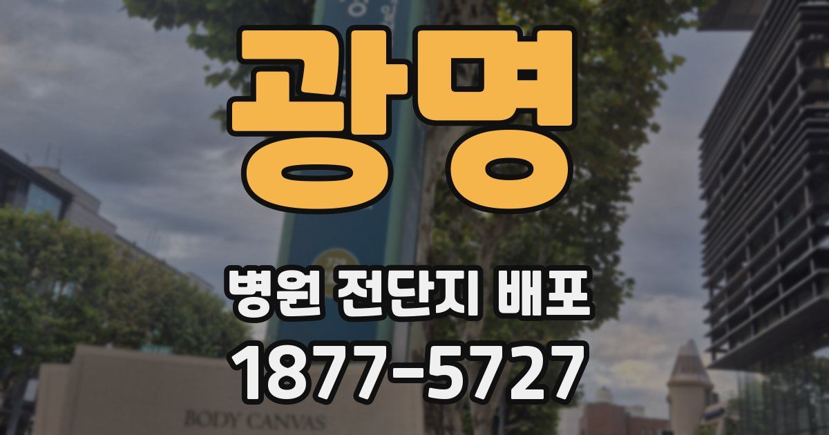 광명 병원 전단지 배포