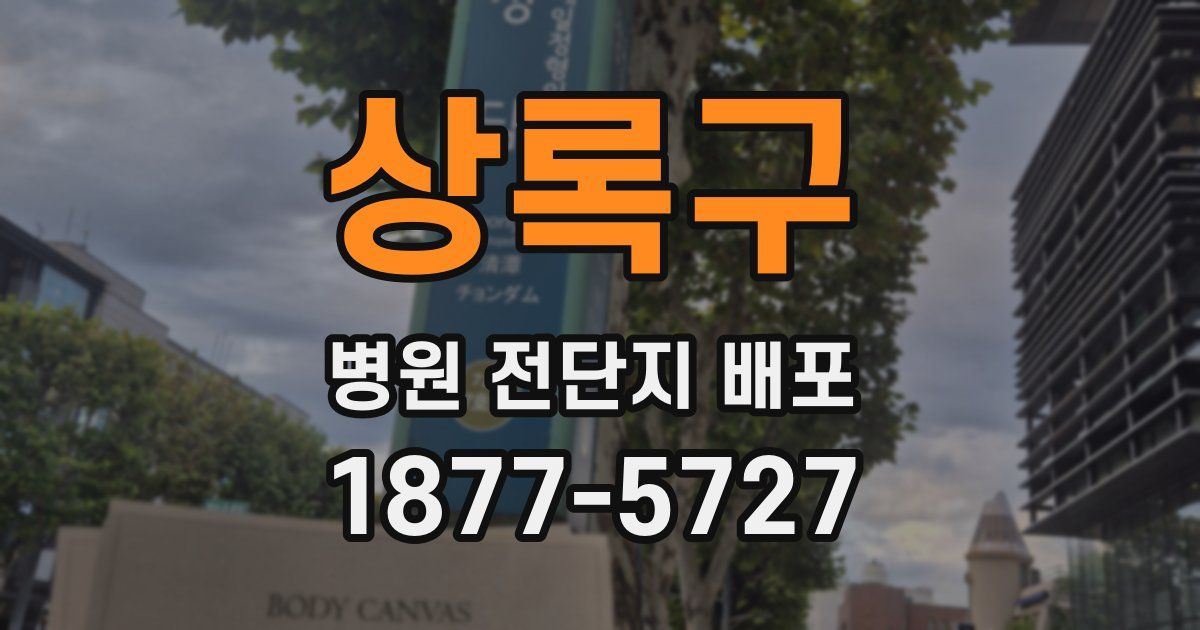 상록구 병원 전단지 배포