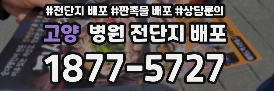 고양 병원 전단지 배포