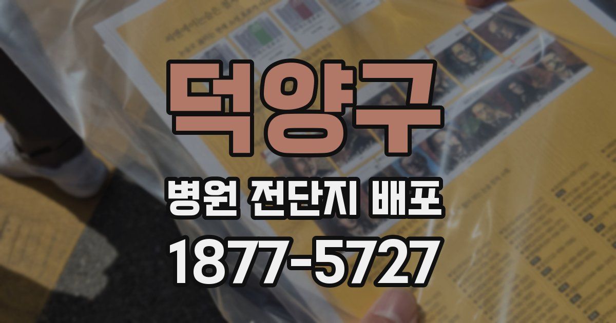 덕양구 병원 전단지 배포