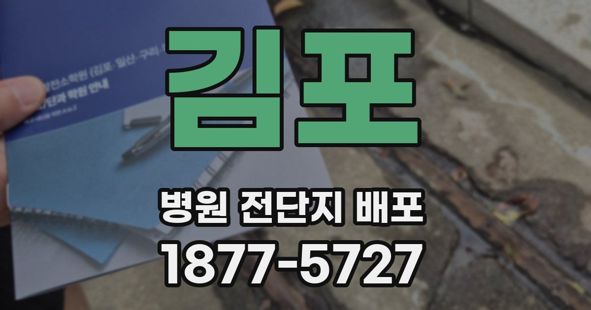 김포 병원 전단지 배포