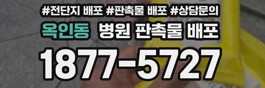 옥인동 병원 판촉물 배포