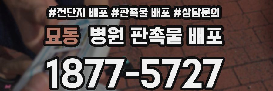 묘동 병원 판촉물 배포