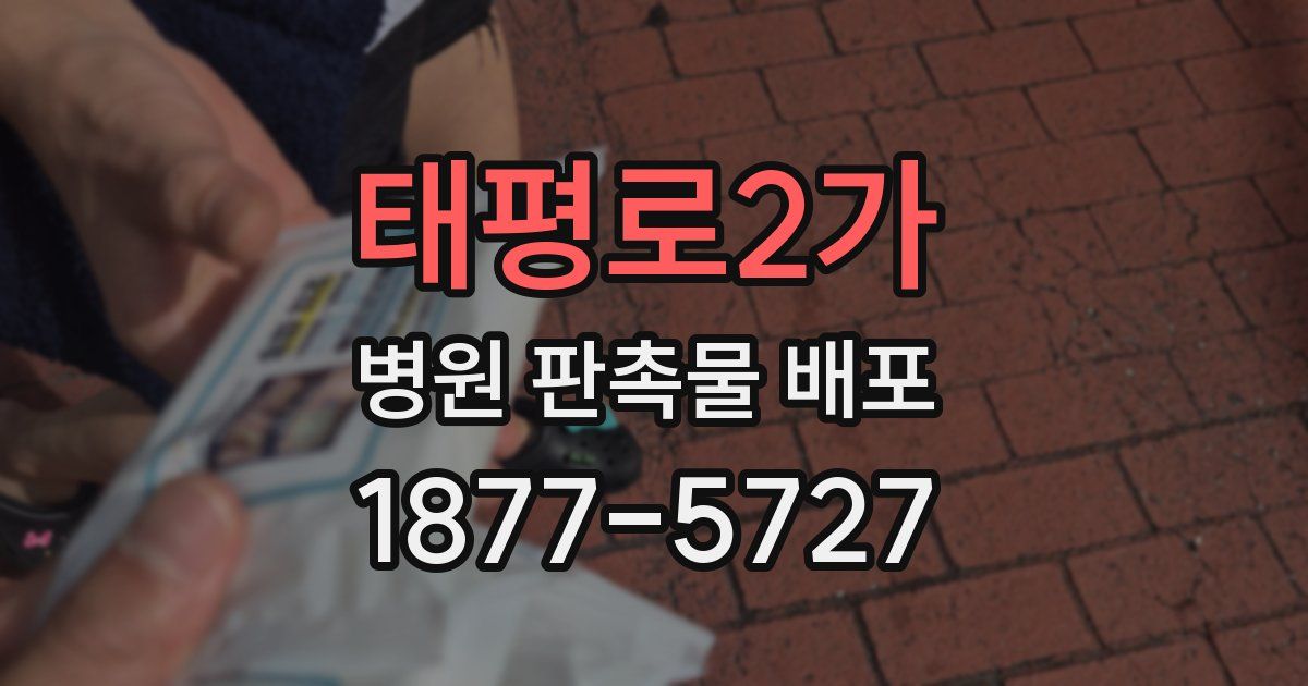 태평로2가 병원 판촉물 배포