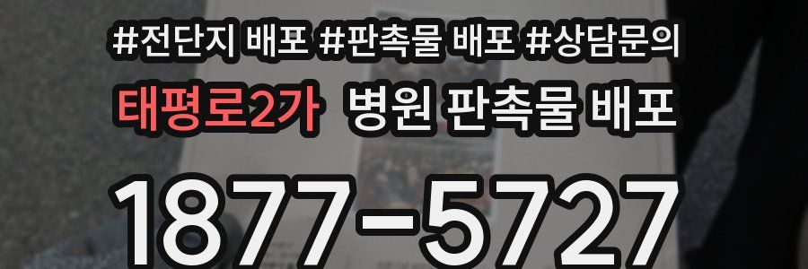 태평로2가 병원 판촉물 배포