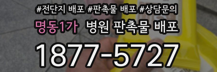 명동1가 병원 판촉물 배포