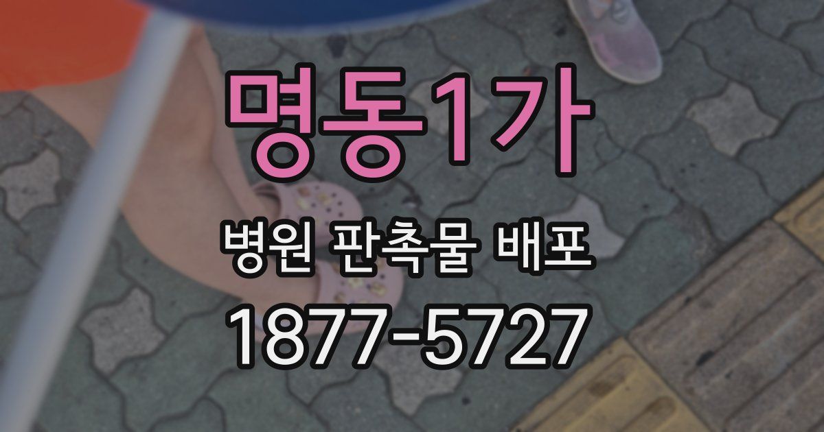 명동1가 병원 판촉물 배포
