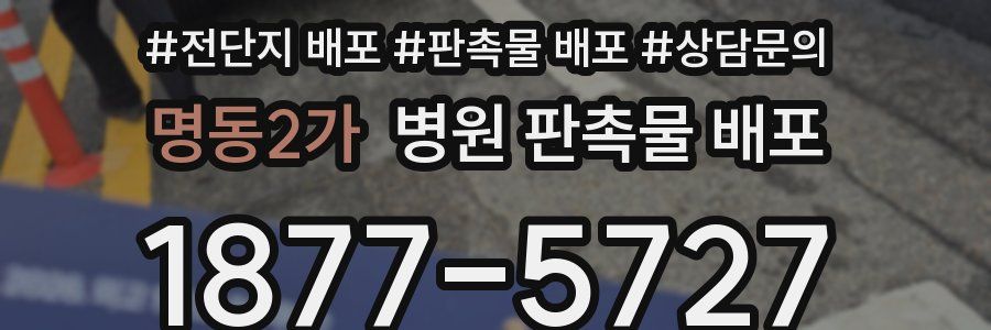 명동2가 병원 판촉물 배포