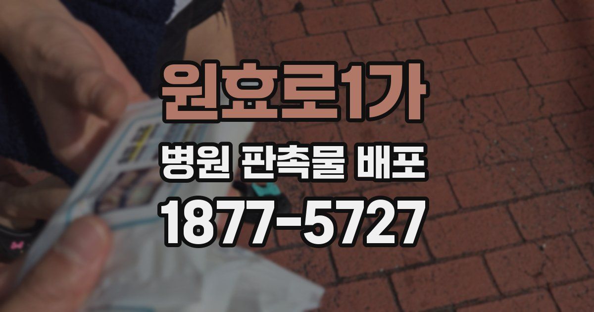 원효로1가 병원 판촉물 배포