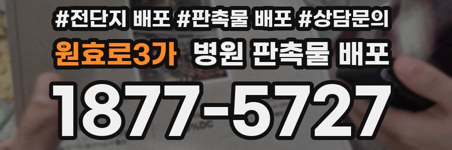 원효로3가 병원 판촉물 배포