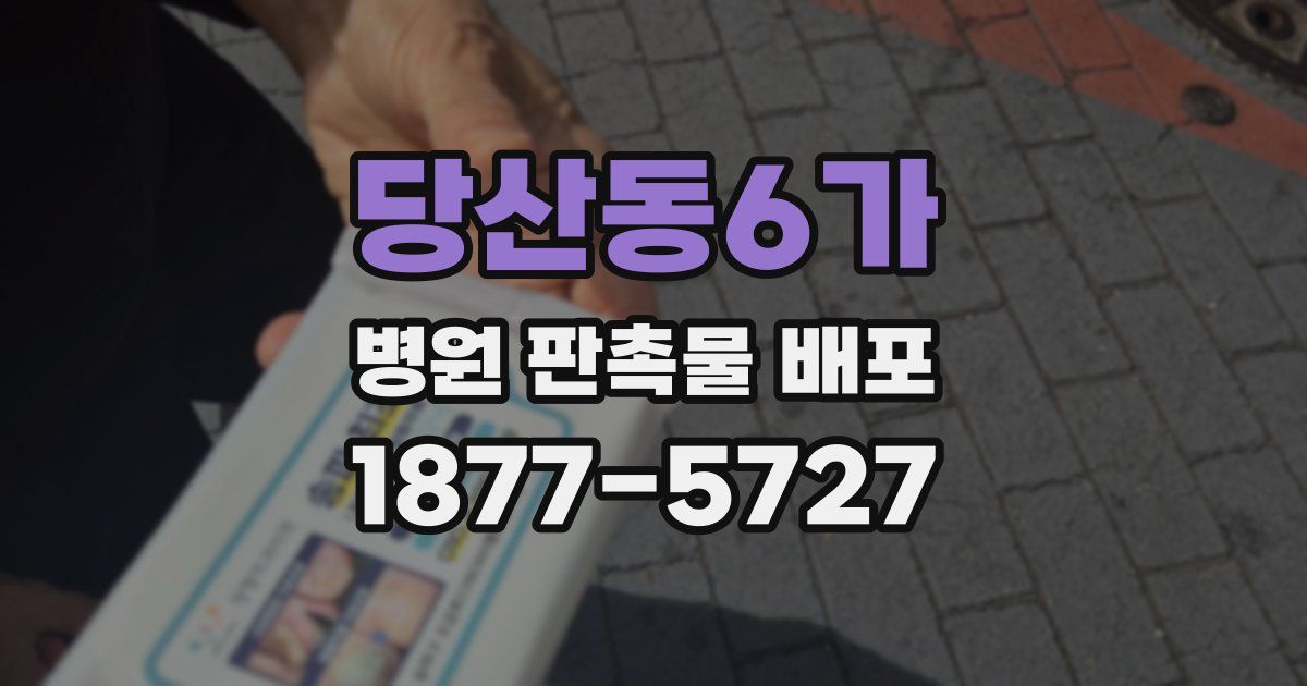 당산동6가 병원 판촉물 배포