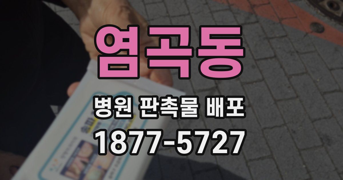 염곡동 병원 판촉물 배포