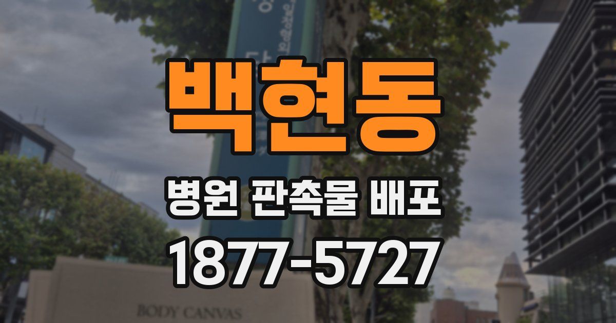 백현동 병원 판촉물 배포