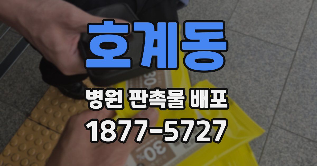 호계동 병원 판촉물 배포