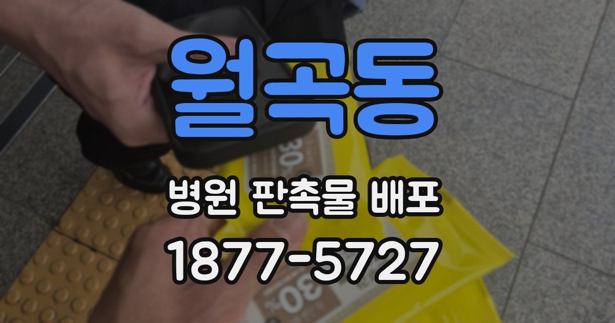 월곡동 병원 판촉물 배포