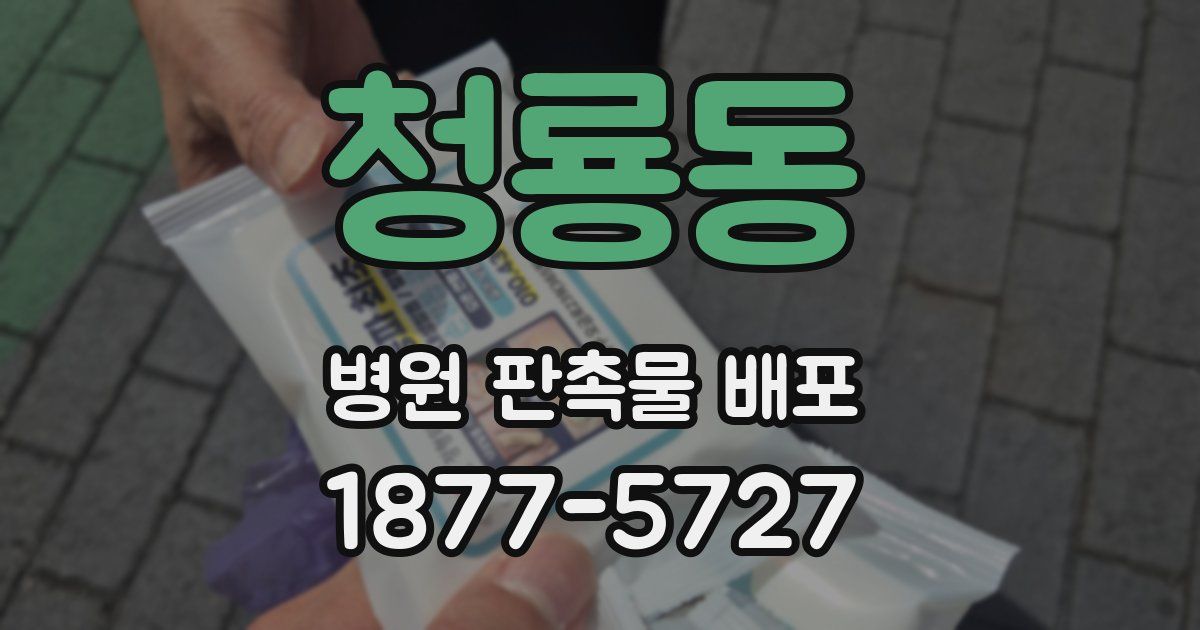 청룡동 병원 판촉물 배포