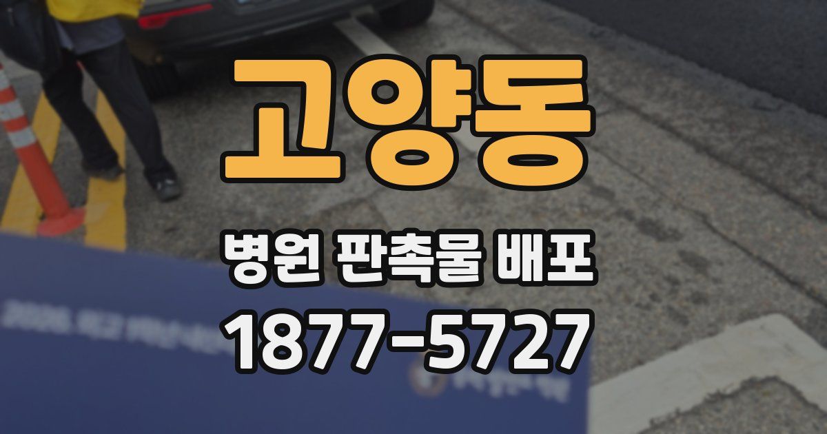 고양동 병원 판촉물 배포