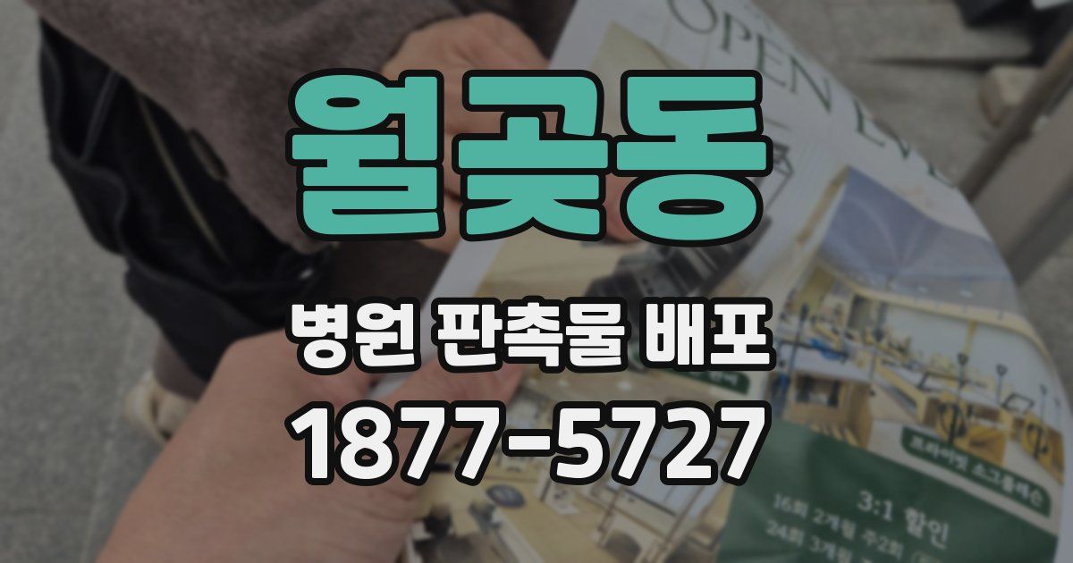 월곶동 병원 판촉물 배포