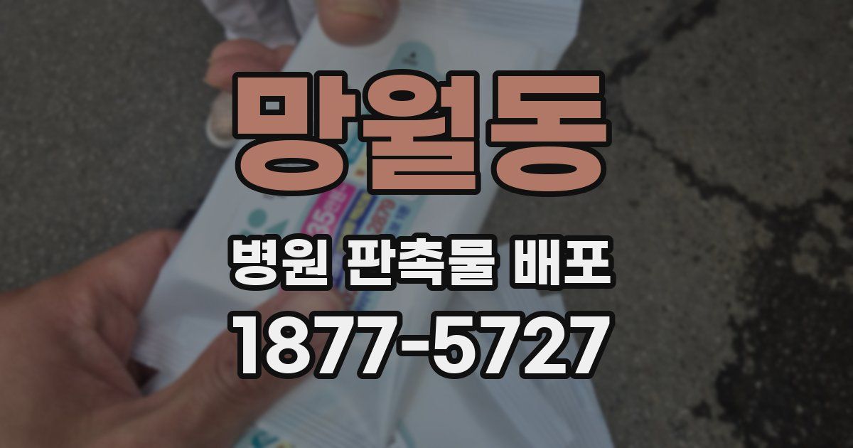 망월동 병원 판촉물 배포