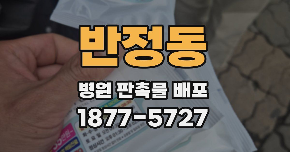반정동 병원 판촉물 배포