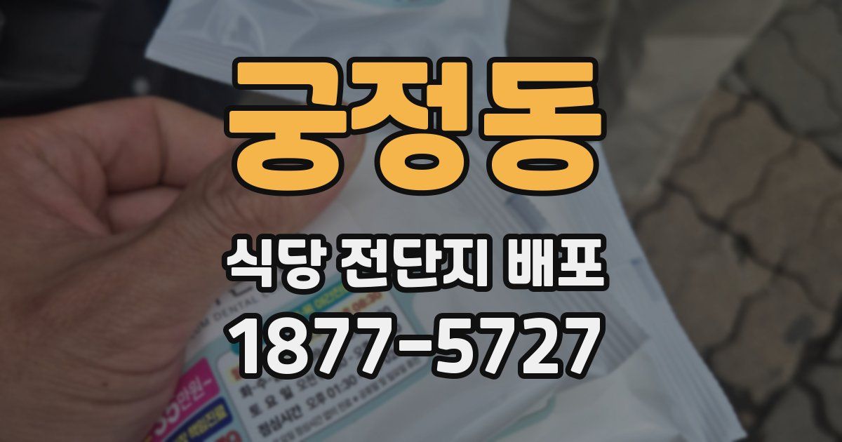 궁정동 식당 전단지 배포