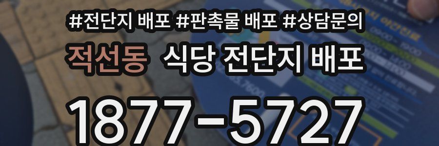 적선동 식당 전단지 배포