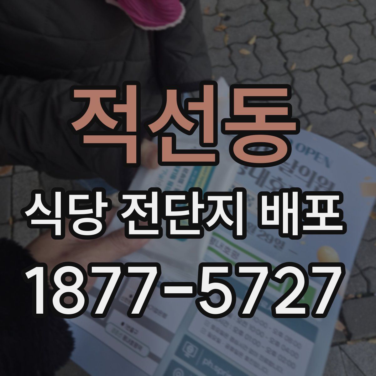 적선동 식당 전단지 배포