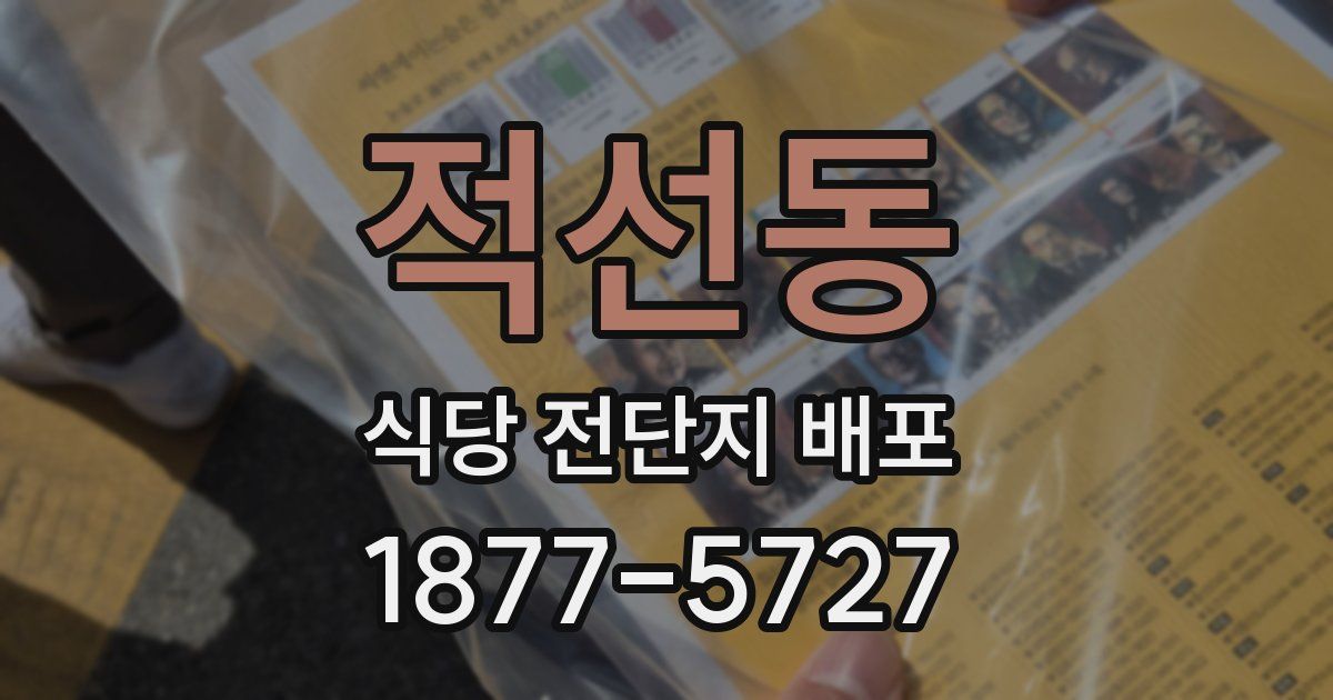 적선동 식당 전단지 배포