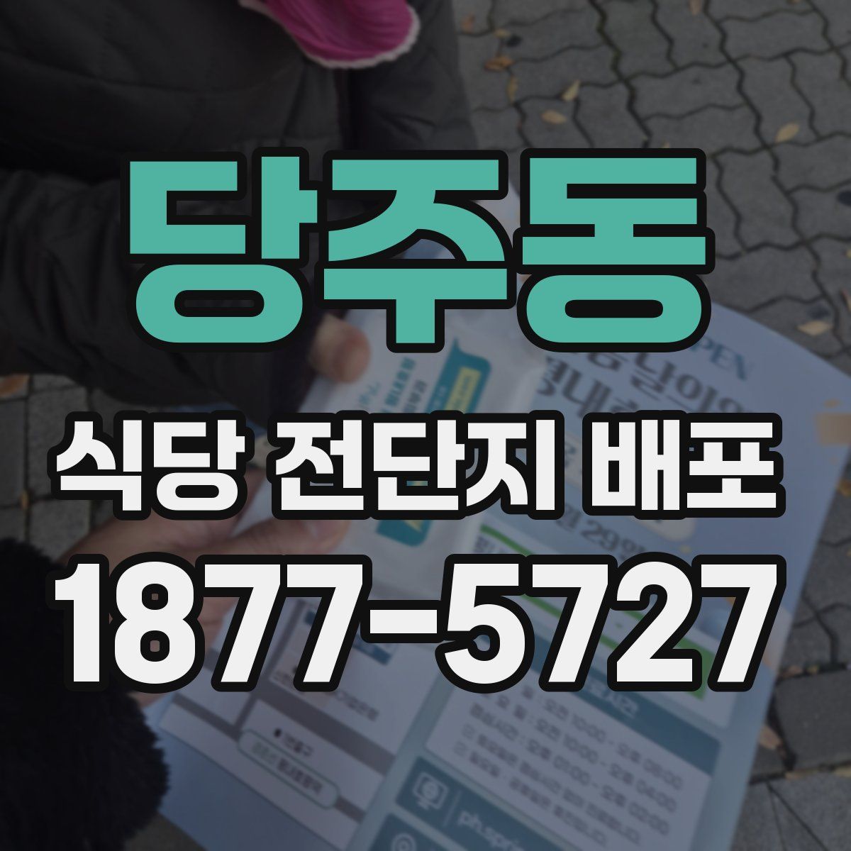 당주동 식당 전단지 배포